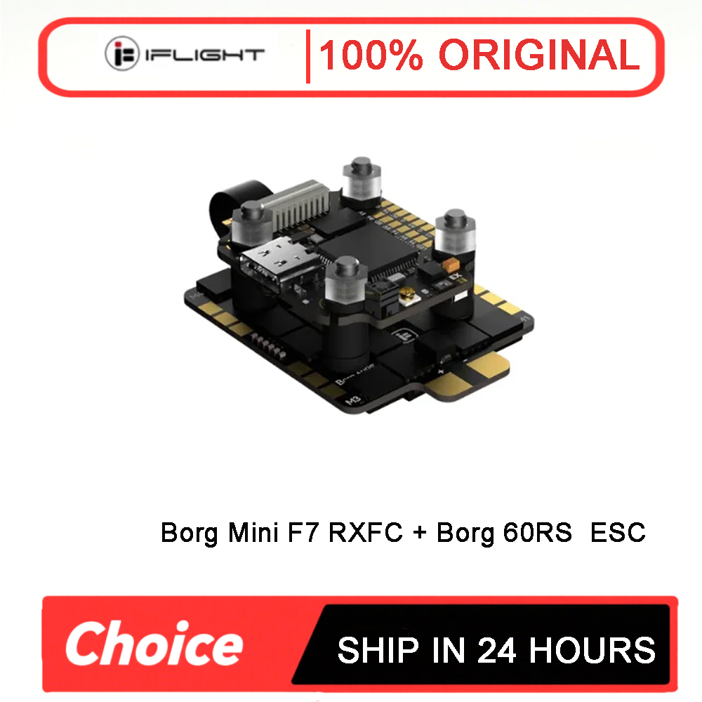 Fpv Flight Controller F7 Stack 60A - Borg Mini F7 Stack w/ 60RS